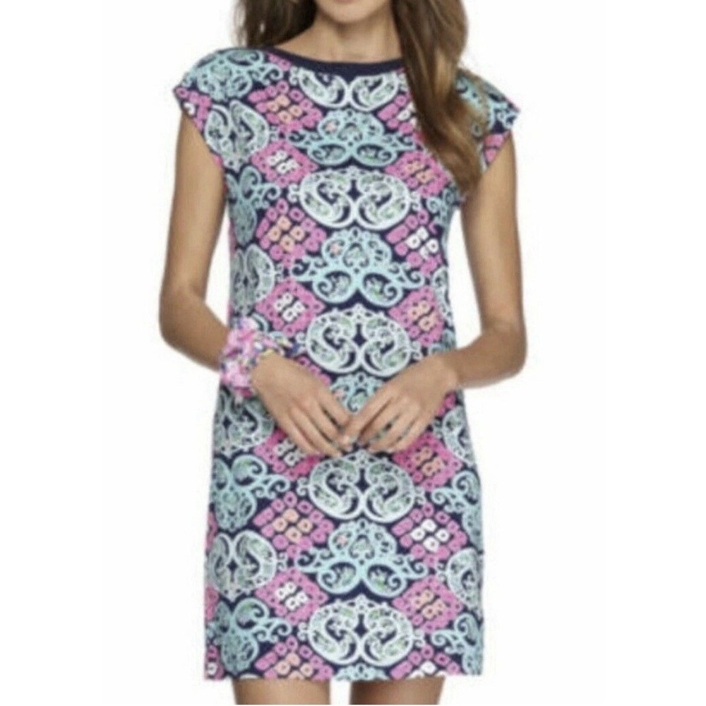 Lilly Pulitzer Women Robyn Behind the Gate Print Dress Size Small Resort Coastal